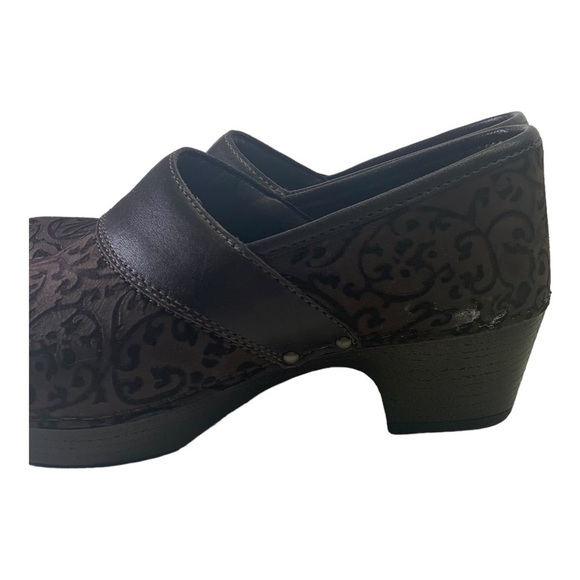 Dansko Brown Suede Leather Patterned l - Picture 9 of 11